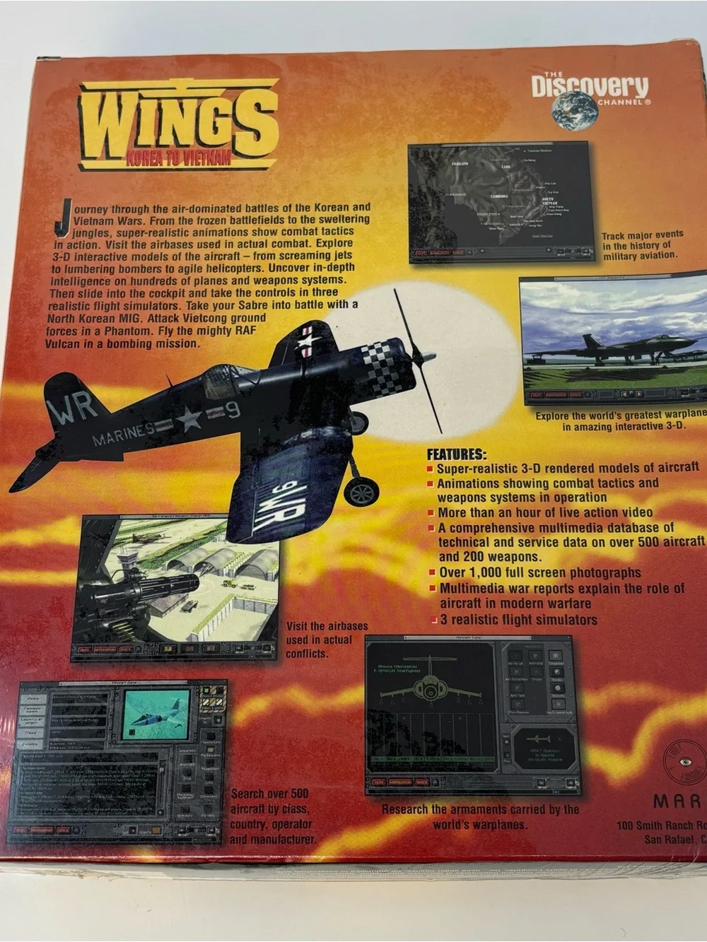 Wings Korea To Vietnam The Discovery Channel Multimedia PC Big Box Game SEALED**